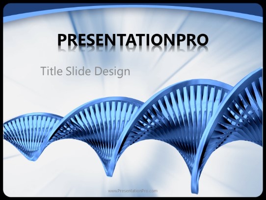 Dna Abstract PowerPoint Template title slide design