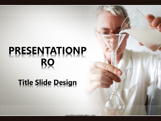 Doctor Beaker Pour PowerPoint Template title slide design