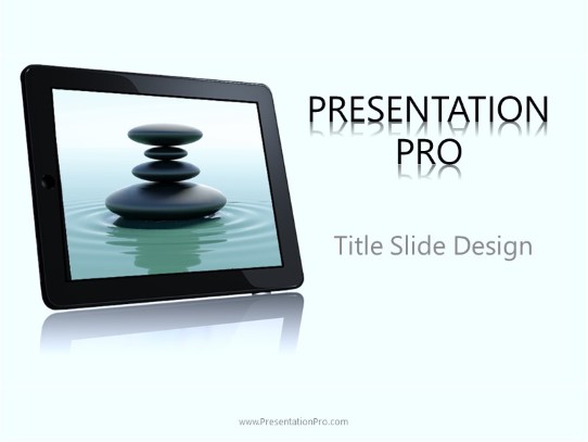 Waterstone 3 PowerPoint Template title slide design