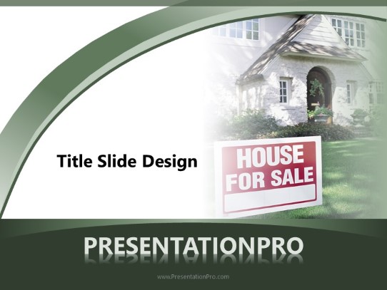 For Sale PowerPoint Template title slide design