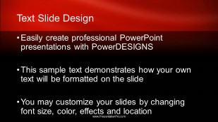 Flowing Red Light Widescreen PowerPoint Template text slide design