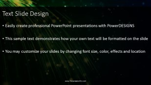 Light Cascade Green Widescreen PowerPoint Template text slide design