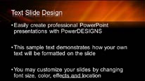 Orange Beams Reflection Widescreen PowerPoint Template text slide design