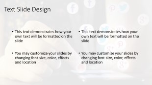 Social Media Phone PowerPoint Template text slide design