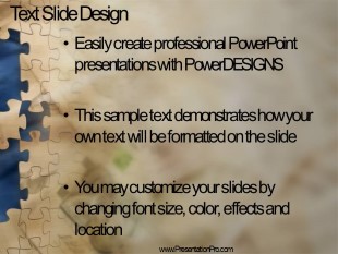 Animated Puzzle PowerPoint Template text slide design