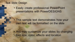 puzzle Widescreen PowerPoint Template text slide design