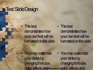Animated Puzzle PowerPoint Template text slide design