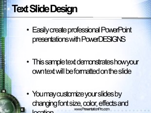 Animated Compass PowerPoint Template text slide design