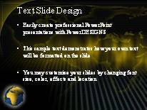 Animated Gold World PowerPoint Template text slide design