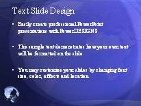 Animated Blue Swoops PowerPoint Template text slide design