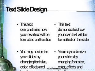 Animated Compass PowerPoint Template text slide design