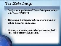 Animated Quarter Globe PowerPoint Template text slide design