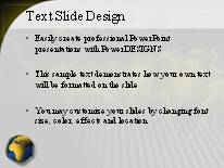 Animated Gold World PowerPoint Template text slide design