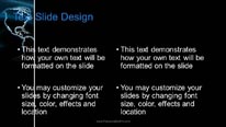 Turning Blue Globe Widescreen PowerPoint Template text slide design