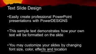 The Setting Sun Widescreen PowerPoint Template text slide design