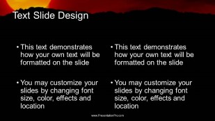 The Setting Sun Widescreen PowerPoint Template text slide design