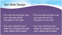 Day Shower Purple Widescreen PowerPoint Template text slide design