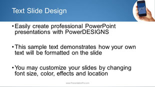 Mobile Stock Widescreen PowerPoint Template text slide design
