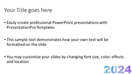 2024 Strings Widescreen PowerPoint Template text slide design
