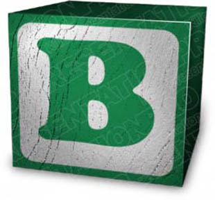 Download block b green PowerPoint Graphic and other software plugins for Microsoft PowerPoint