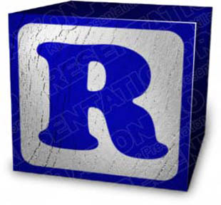 Download block r blue PowerPoint Graphic and other software plugins for Microsoft PowerPoint