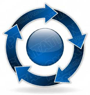 Download arrowcycle a 5blue PowerPoint Graphic and other software plugins for Microsoft PowerPoint