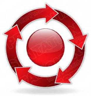 Download arrowcycle a 5red PowerPoint Graphic and other software plugins for Microsoft PowerPoint