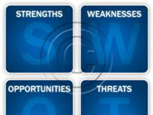 SWOT Analysis Blue PPT PowerPoint picture photo
