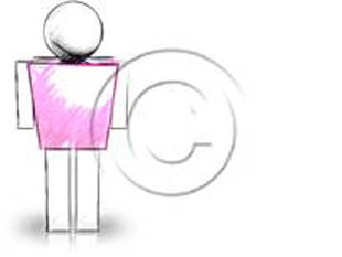 3D Man Pinkcolor pen PPT PowerPoint picture photo