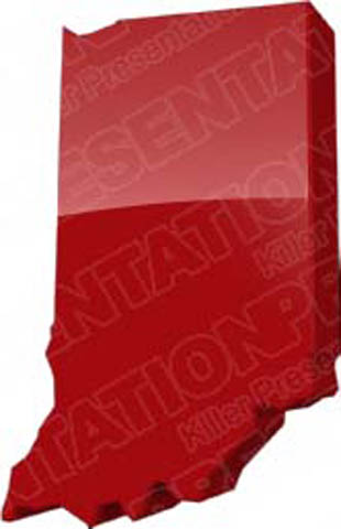 Download map indiana red PowerPoint Graphic and other software plugins for Microsoft PowerPoint