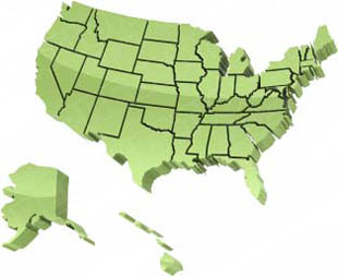 Download map usa borders green PowerPoint Graphic and other software plugins for Microsoft PowerPoint