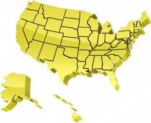 Download map usa borders yellow PowerPoint Graphic and other software plugins for Microsoft PowerPoint