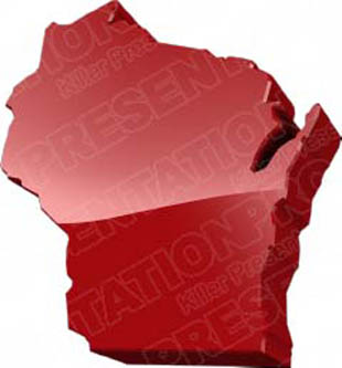 Download map wisconsin red PowerPoint Graphic and other software plugins for Microsoft PowerPoint