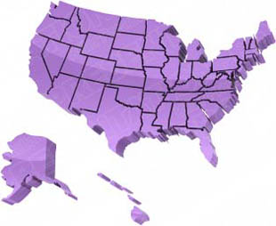 Download High Quality Royalty Free Map Usa Borders Purple PowerPoint ...