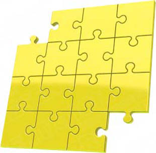 Download puzzle 14 yellow PowerPoint Graphic and other software plugins for Microsoft PowerPoint