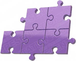 Download puzzle 5 purple PowerPoint Graphic and other software plugins for Microsoft PowerPoint