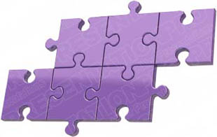 Download puzzle 6 purple PowerPoint Graphic and other software plugins for Microsoft PowerPoint