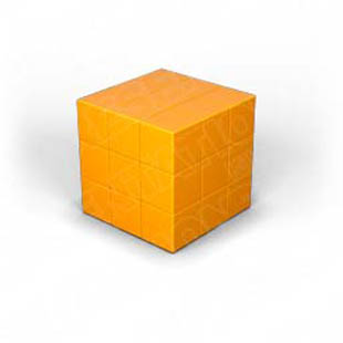 Download puzzle cube 1 orange PowerPoint Graphic and other software plugins for Microsoft PowerPoint