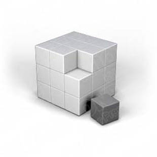 Download puzzle cube 3 gray PowerPoint Graphic and other software plugins for Microsoft PowerPoint