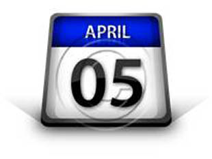 Calendar April 05 PPT PowerPoint Image Picture