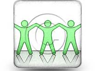 Celebrating Teamwork Green Square Color Pencil PPT PowerPoint Image Picture
