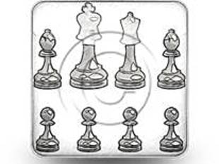 Chess Pieces Square Color Pencil PPT PowerPoint Image Picture