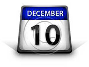 Calendar December 10 PPT PowerPoint Image Picture