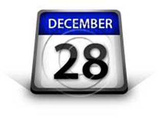 Calendar December 28 PPT PowerPoint Image Picture