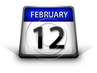 Calendar February 12 PPT PowerPoint Image Picture