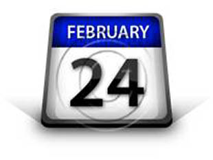 Calendar February 24 PPT PowerPoint Image Picture