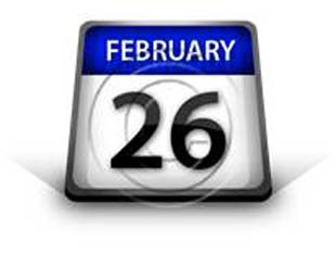 Calendar February 26 PPT PowerPoint Image Picture