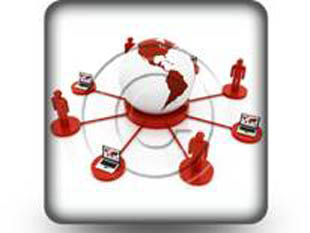 Global Computer Network red s PPT PowerPoint Image Picture