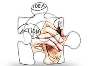 Idea Plan Action PUZ Color Pen PPT PowerPoint Image Picture