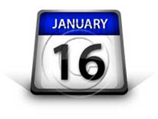 Calendar January 16 PPT PowerPoint Image Picture